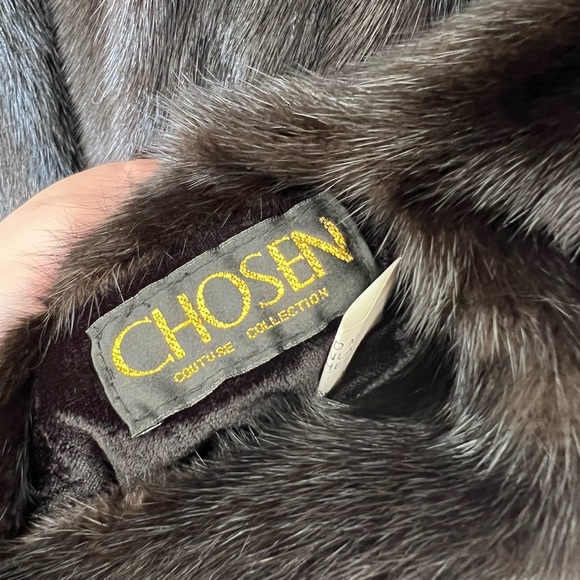 LIKE NEW Real Mink Fur Reversible Black Leather Vest - Picture 6 of 9